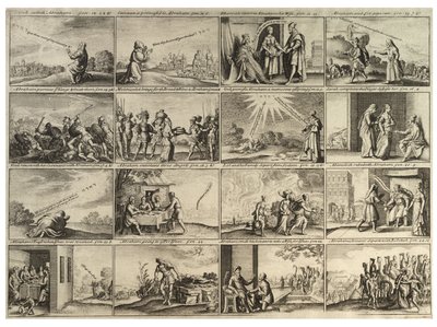 La historia de Abraham (en forma de hoja completa). Estado 3 de Wenceslaus Hollar